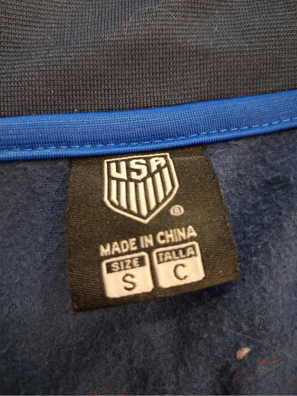Just USA Men's Navy and Royal Blue Full-Zip Track Jacket